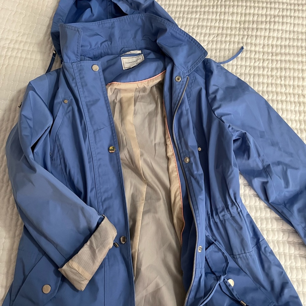 Charter Club water resistant hooded jacket